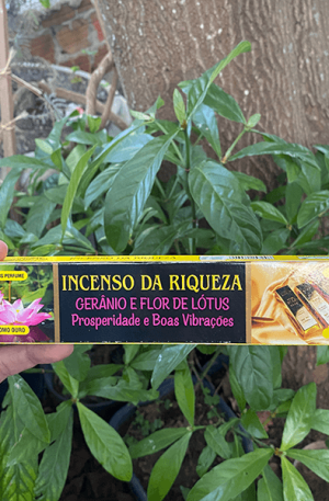 Incenso da Riqueza Gerânio & Flor de Lótus (caixa)