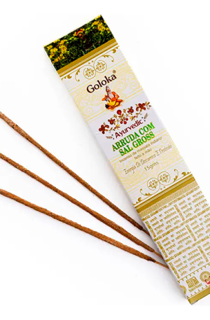 Incenso Goloka Ayurvedic Arruda com Sal Grosso (caixa)