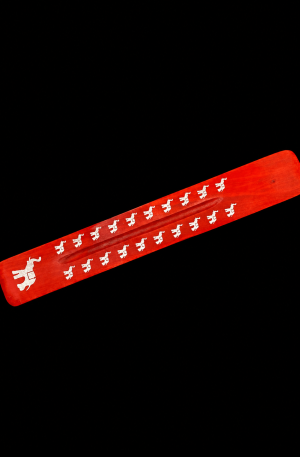 INCENSÁRIO DE BAMBU ARTESANAL – VERMELHO
